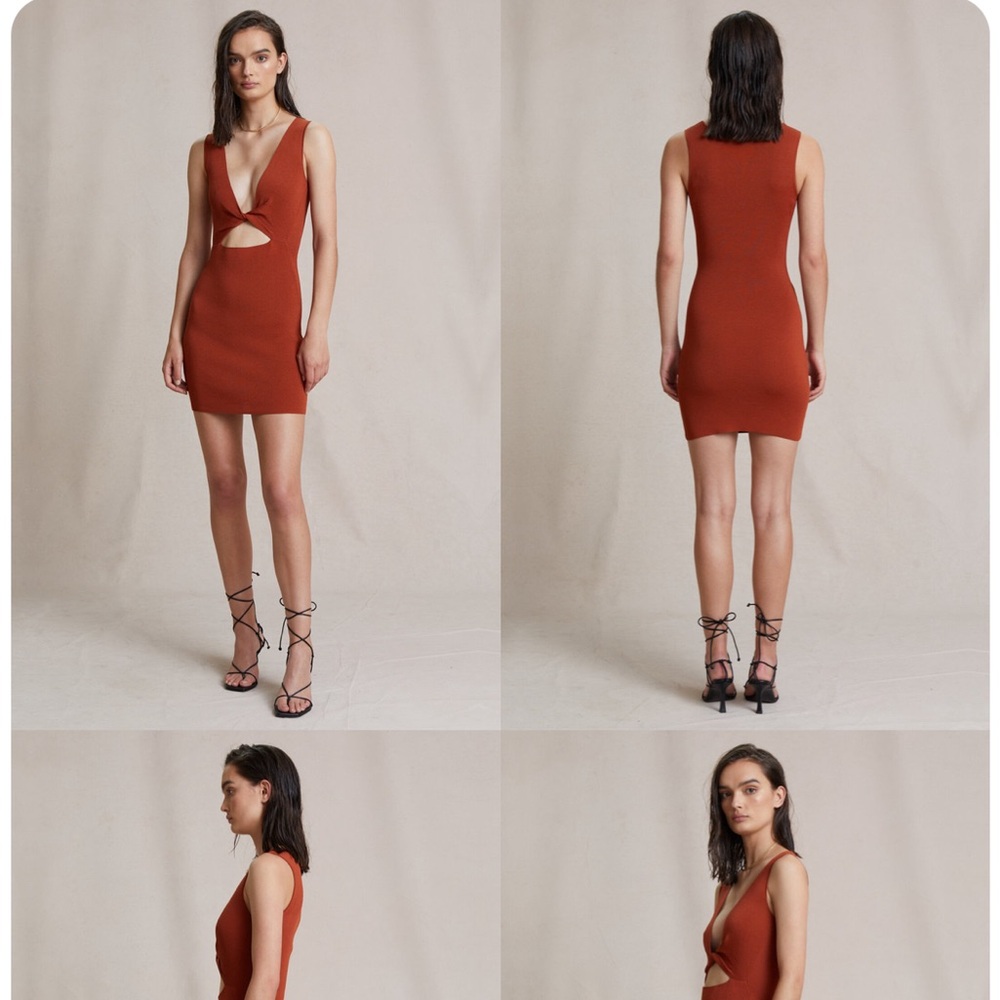 Bec & Bridge Rust Cutout Mini Dress